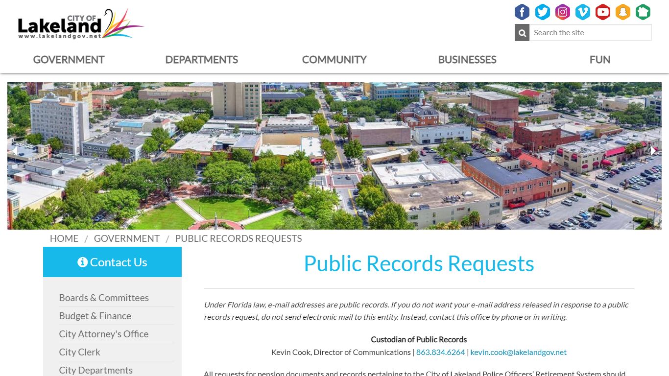 Public Records Requests | City of Lakeland